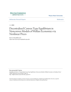 Decentralized Convex-Type Equilibrium in Nonconvex Models of