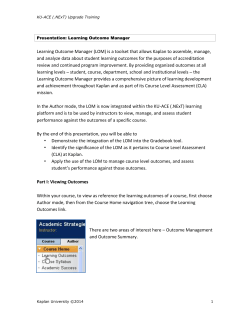 Learning Outcome Manager (LOM) Overview Transcript