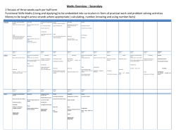 Maths Overview &ndash; Secondary 2 focuses of three weeks each per half