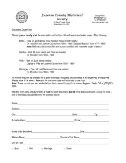 Document Order Form - Luzerne County Historical Society