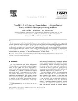 Possibility distributions of fuzzy decision variables obtained from