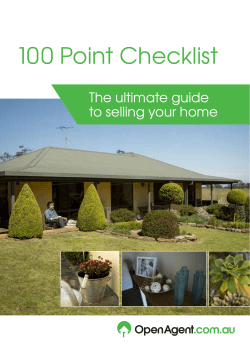 100 Point Checklist