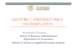 lecture 7- price discrimination