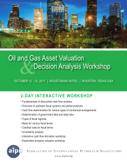 Oil and Gas Asset Valuation Decision Analysis Workshop