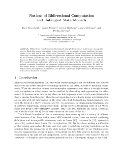 Notions of Bidirectional Computation and Entangled State Monads