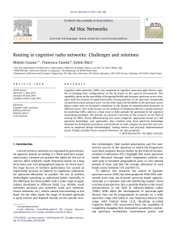 Routing in cognitive radio networks: Challenges and solutions