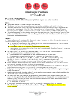 official rules - Kickball League of Baltimore