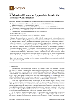 A Behavioral Economics Approach to Residential Electricity