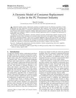 A Dynamic Model of Consumer Replacement Cycles in the PC