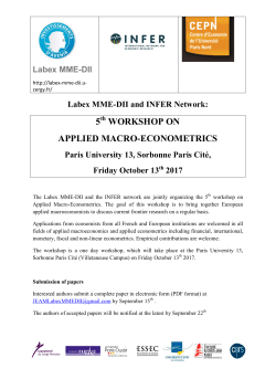 5 workshop on applied macro-econometrics