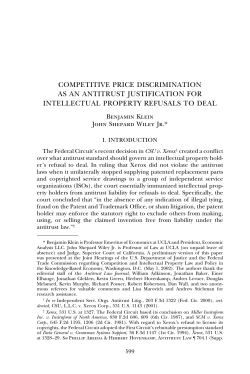 competitive price discrimination as an antitrust justification