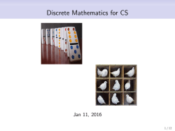 CS 1200 Discrete Mathematics for CS