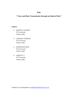 Title: &ldquo;Voice and Data Transmission through an Optical Fiber&rdquo;