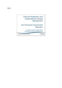 Outcome Realisation and Organisational Change Management the
