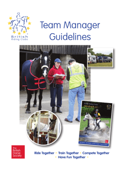 BRC Team Managers Guidelines 2017