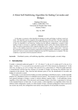 A Silent Self-Stabilizing Algorithm for finding Cut-nodes