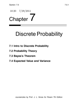 Chapter 7 - Discrete Probability