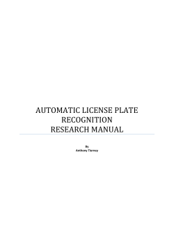 automatic license plate recognition research manual