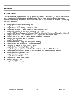 SECTION 5 SAMPLE FORMS This section of the guidelines offer