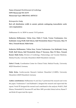Red cell distribution width affects short and long term
