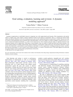 Goal setting, evaluation, learning and revision