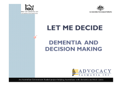 let me decide - Alzheimer`s Australia