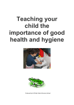 Teaching your child the importance of good health and hygiene