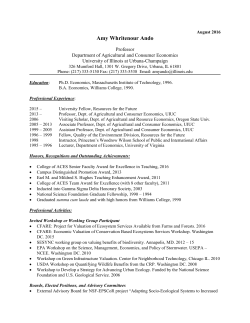 Amy Whritenour Ando - University of Illinois Urbana