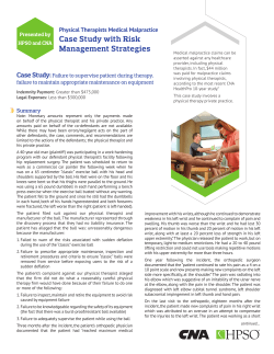 Case Study with Risk Management Strategies