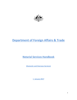 Notarial Services Handbook - Department of Foreign Affairs and Trade