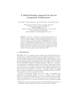 A Model-Checking Approach for Service Component Architectures*