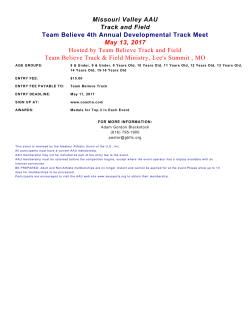 Missouri Valley AAU Track and Field Team Believe 4th