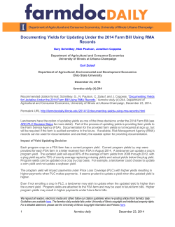 Documenting Yields for Updating Under the 2014