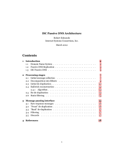 ISC Passive DNS Architecture
