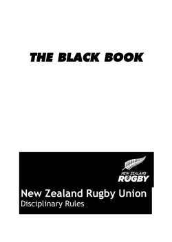 the black book - Manawatu Rugby