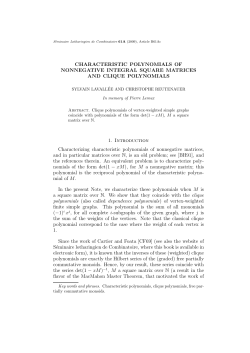 CHARACTERISTIC POLYNOMIALS OF NONNEGATIVE INTEGRAL