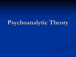 Psychoanalytic Theory