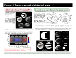 Venus`s Y feature as a wind distorted wave