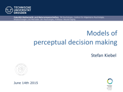 Models of perceptual decision making