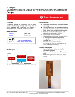 Capacitive-Based Liquid Level Sensing Sensor Reference Design