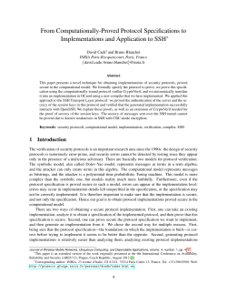 From Computationally-Proved Protocol Specifications to