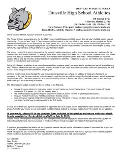 DEADLINE FOR ADS and BANNERS July 8, 2016