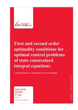 First and second order optimality conditions for optimal