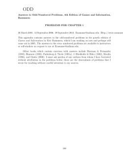 Answers to Odd-Numbered Problems, 4th Edition