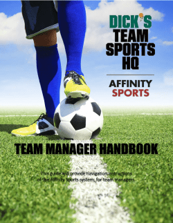 team manager handbook