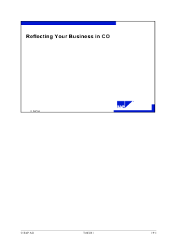 Unit: Reflecting your business in CO Topic: Organizational units