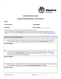 Proficient - Tairawhiti District Health