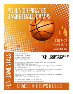 PC Junior Pirates BASKETBALL CAMPS FUN