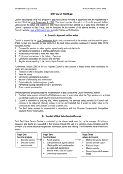 Best Value Annual Report 2002-2003