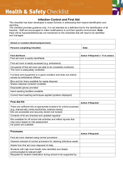Infection control and first aid